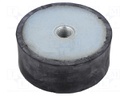 Vibration damper; Ø: 100mm; Shore hardness: 55±5; 20000N; 2000N/mm