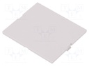 Front panel; without frame,with holder; 3M Modulbox One; grey