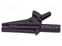 Crocodile clip; 10A; 600V; Grip capac: max.9mm; black