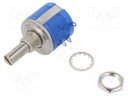 Potentiometer: shaft; multiturn; 5kΩ; 2W; ±5%; 6.3mm; linear