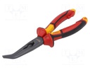 Pliers; curved,universal,elongated; 250mm