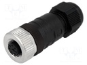 Plug; M12; PIN: 8; female; A code-DeviceNet / CANopen; for cable
