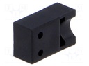 LED housing; 3mm; polyamide; angular; black; UL94V-2; H: 3.4mm