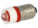 LED lamp; red; E10; 24VDC; 24VAC