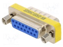 Transition: adapter; D-Sub 15pin male,both sides