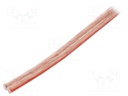 Wire: loudspeaker cable; stranded; CCA; transparent; PVC; 50m