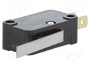 Microswitch SNAP ACTION; with lever; SPDT; 15A/250VAC; ON-(ON)