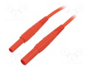 Test lead; 32A; banana plug 4mm x2; insulated; Urated: 1kV; Len: 1m
