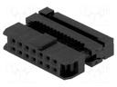 Plug; IDC; female; PIN: 14; IDC; for ribbon cable; 1mm; gold flash