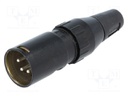 Plug; XLR; male; PIN: 4; straight; for cable; soldering; 50V; 10A