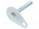 Foot of pin; Base dia: 60mm; M16; steel; Plunger length: 100mm