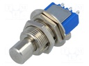 Switch: push-button; Pos: 2; SPDT; 3A/250VAC; 4A/30VDC; Ø12.5mm