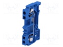 Splice terminal: rail; 0.2÷2.5mm2; ways: 1; terminals: 2; blue; TS35