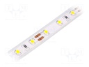 LED tape; white warm; LED/m: 60; SMD; 2835; 12V; W: 10mm; 120°; D: 2mm