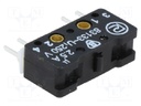 Microswitch SNAP ACTION; without lever; SPST-NO + SPST-NC; IP40