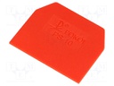 End plate; Application: ZG-G10; red; Width: 1mm; polyamide