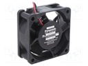 Fan: DC; axial; 12VDC; 60x60x25mm; 24.6m3/h; 21dBA; ball bearing