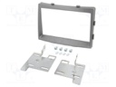 Radio mounting frame; SsangYong; 2 DIN; dark silver