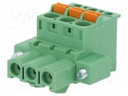 Pluggable terminal block; 5mm; ways: 3; angled 90°; plug; female