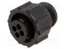 Plug; female; PIN: 4; w/o contacts; CPC Series 1; for cable