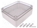 Enclosure: multipurpose; X: 220mm; Y: 270mm; Z: 106mm; INDUSTRIAL