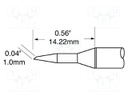 Tip; hoof; 1mm; 421°C; for soldering station