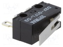 Microswitch SNAP ACTION; with lever; SPDT; ON-(ON); Pos: 2; IP40