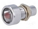 Indicator: LED; prominent; Cutout: Ø8.2mm; IP67; brass