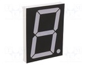 Display: LED; 7-segment; 75.6mm; 3"; No.char: 1; red; 26mcd; anode