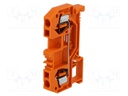Splice terminal: rail; 0.08÷4mm2; ways: 1; terminals: 2; orange