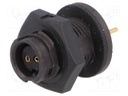 Connector: circular; Series: EN2; socket; female; THT; PIN: 2; 7A