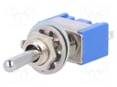 Switch: toggle; Pos: 2; SPDT; ON-(ON); 6A/125VAC; -10÷55°C; 1kV