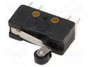 Microswitch SNAP ACTION; with lever (with roller); 2.5A/250VAC
