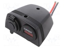 Ammeter; car lighter socket x1; Sup.volt: 7÷33VDC; black; red
