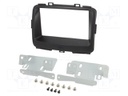 Radio mounting frame; Kia; 2 DIN; black