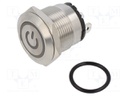 Switch: vandal resistant; Pos: 2; SPST-NO; 20A/220VAC; IP40; OFF-ON