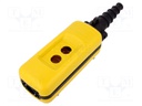 Enclosure: for remote controller; X: 80mm; Y: 190mm; Z: 70mm; yellow