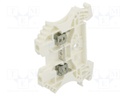 Splice terminal: rail; 2.5mm2; ways: 1; terminals: 2; white; TS35
