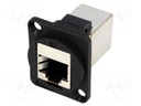 Coupler; FT; Cat: 5e; shielded; Layout: 8p8c; 19x24mm; Colour: black