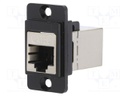 Coupler; DUALSLIM; Cat: 5e; shielded; Layout: 8p8c; 29mm; Mat: metal