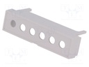 Terminals cover; grey; 7.65mm; Holes no: 6