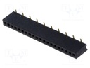 Socket; pin strips; female; PIN: 20; straight; 1.27mm; SMT; 1x20