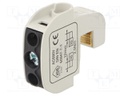 Splice terminal: rail; 16mm2; ways: 1; terminals: 2; black; 690V