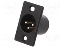 Connector: XLR; socket; male; Plating: silver plated; 50V; -30÷80°C