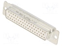D Sub Connector, DB50, Standard, Receptacle, FCI D Series, 50 Contacts, DD, Solder Cup