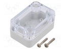 Enclosure: multipurpose; X: 40mm; Y: 60mm; Z: 30mm; ZP; ABS; gasket