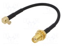 Antenna adapter; MCX-B plug,SMA-B socket; straight,angled