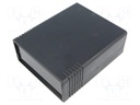 Enclosure: with panel; X: 91mm; Y: 111mm; Z: 43mm; ABS; black