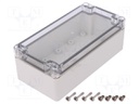 Enclosure: multipurpose; X: 80mm; Y: 160mm; Z: 55mm; EURONORD; grey