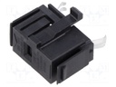Fuse holder; cylindrical fuses; 5x20mm; snap-fastener; black